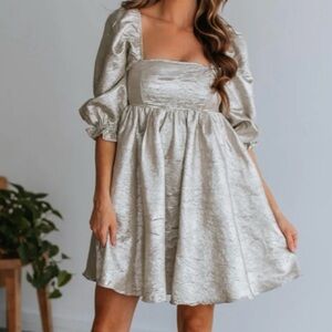 Vici Babydoll Puff Sleeve Dress